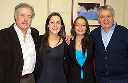 Dr. Carlos Briceño, Srtas. Catalina Briceño y Macarena Zenteno, Dr. Rodrigo Zenteno
