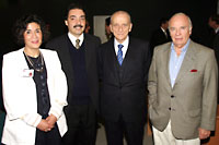 Dra. Catalina Soto, Dr. Cristian<br>Munítiz, Don Emilio Saval<br> y Sr. Alfredo Montecinos