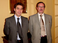 Dr. Néstor Soto, Secretario Ejecutivo<br> del Congreso y Dr. Héctor Gatica, <br> Presidente Sociedad Médica