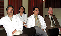 Rubén Salazar, Ana María Illanes,<br>Dr. Iván Barbosa y Dr. Ronald Cullen