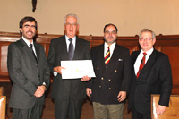 Prof. Juan José Ugarte, Dr. Casanegra,<br>Raúl Madrid y Dr. Nicolás Velasco