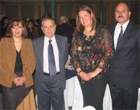 Dr. Juan Salman y Sra.,<br>Dra. Karin Bauer y <br>Dr. Sergio Echeverría
