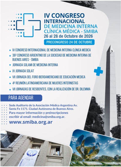 IV Congreso Internacional de Medicina Interna y Clínica Médica SMIBA