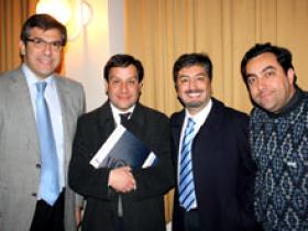 Dres. Pedro Arellano, Héctor Navarro, Marcelo Contreras y Hugo Vallejos