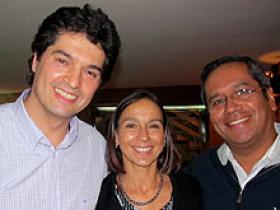 Dr. Erick Riesle, Sra. Ximena Lyng y Dr. Carlos Astudillo