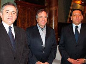Sres. Alfredo Barbería, Dante Baeriswyl y Hernán Águila