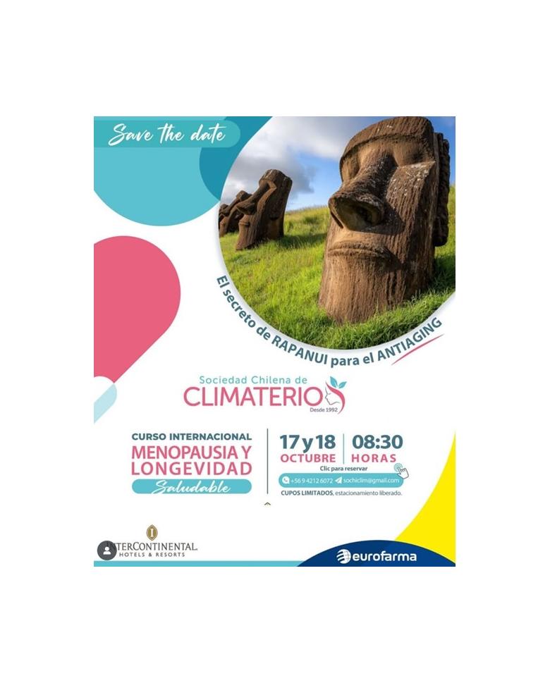 Curso Internacional: Menopausia y Longevidad Saludable, sochiclim, Sociedad Chilena de Climaterio