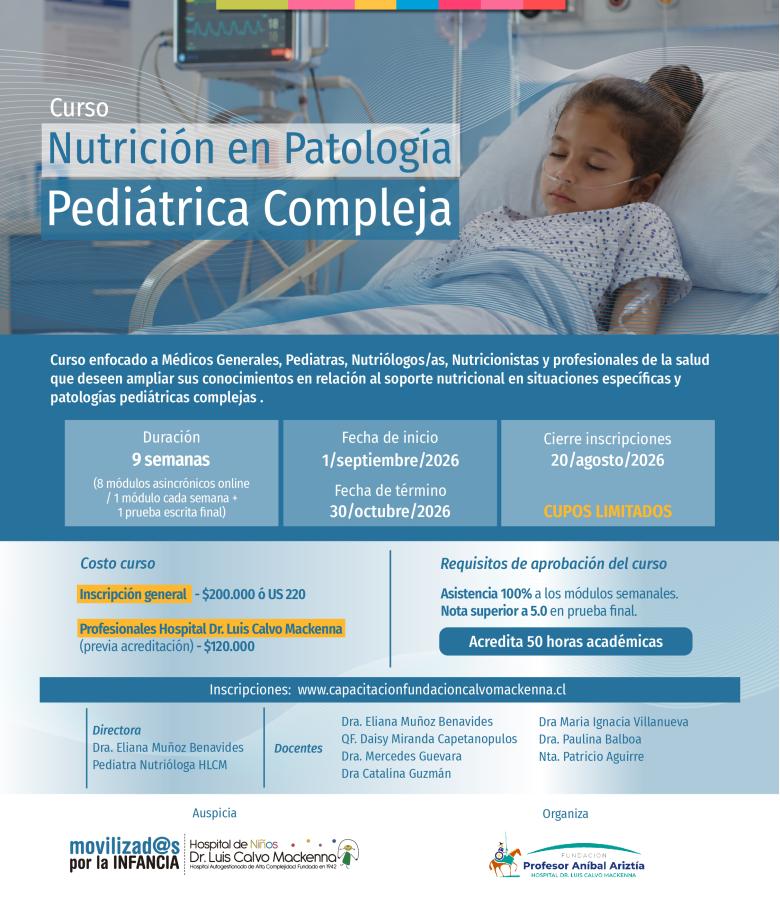 Curso Nutrición en Patología Pediátrica Compleja