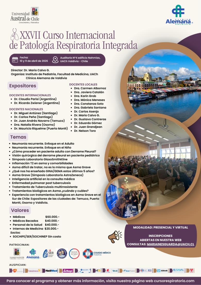 patología respiratoria integrada, capacitación, uach