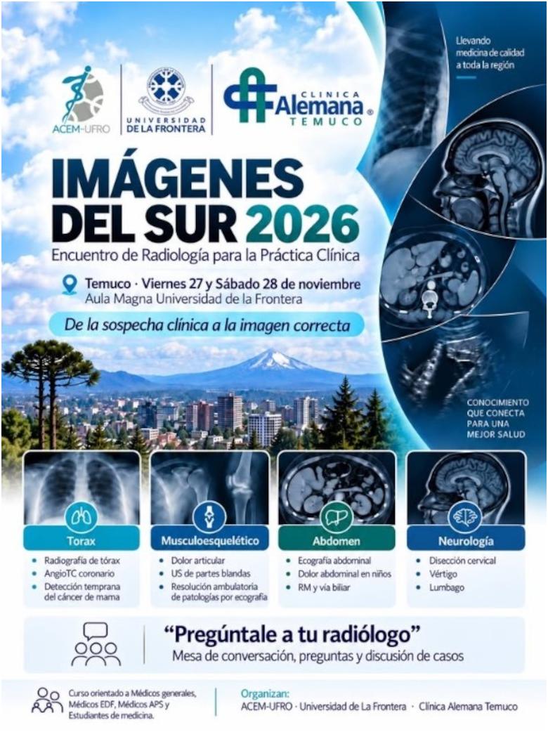 radiología, imégenes, capacitación, universidad de la frontera, clínica alemana de temuco