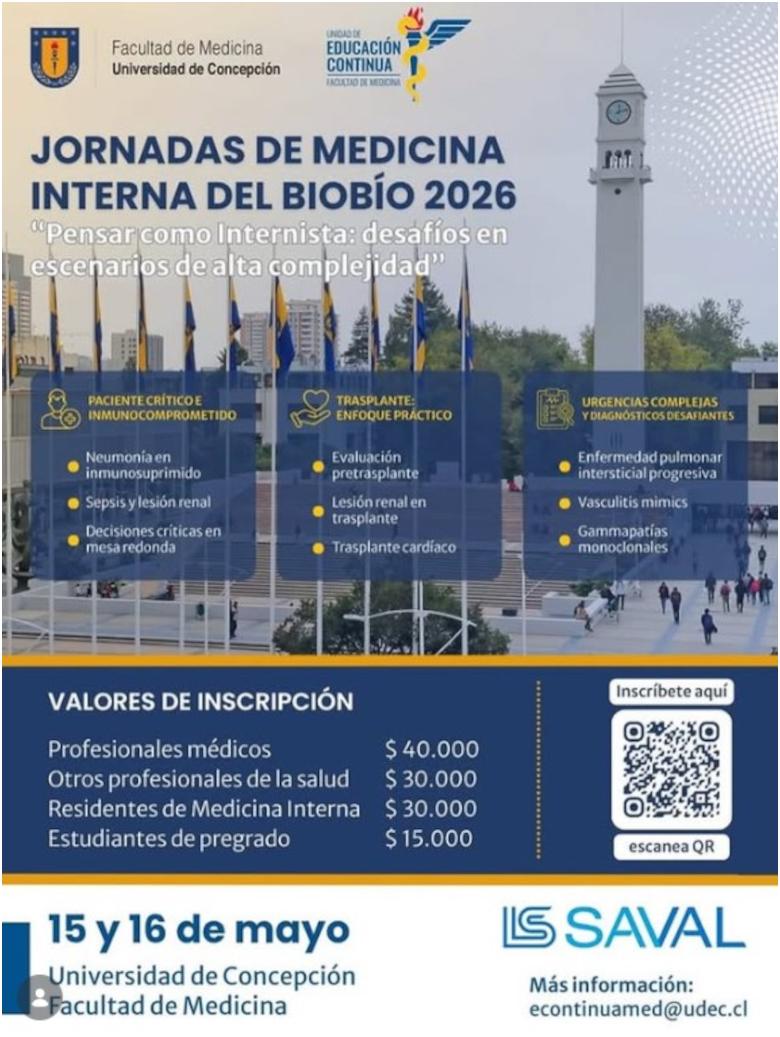 medicina interna, capacitación, educación continua, udec