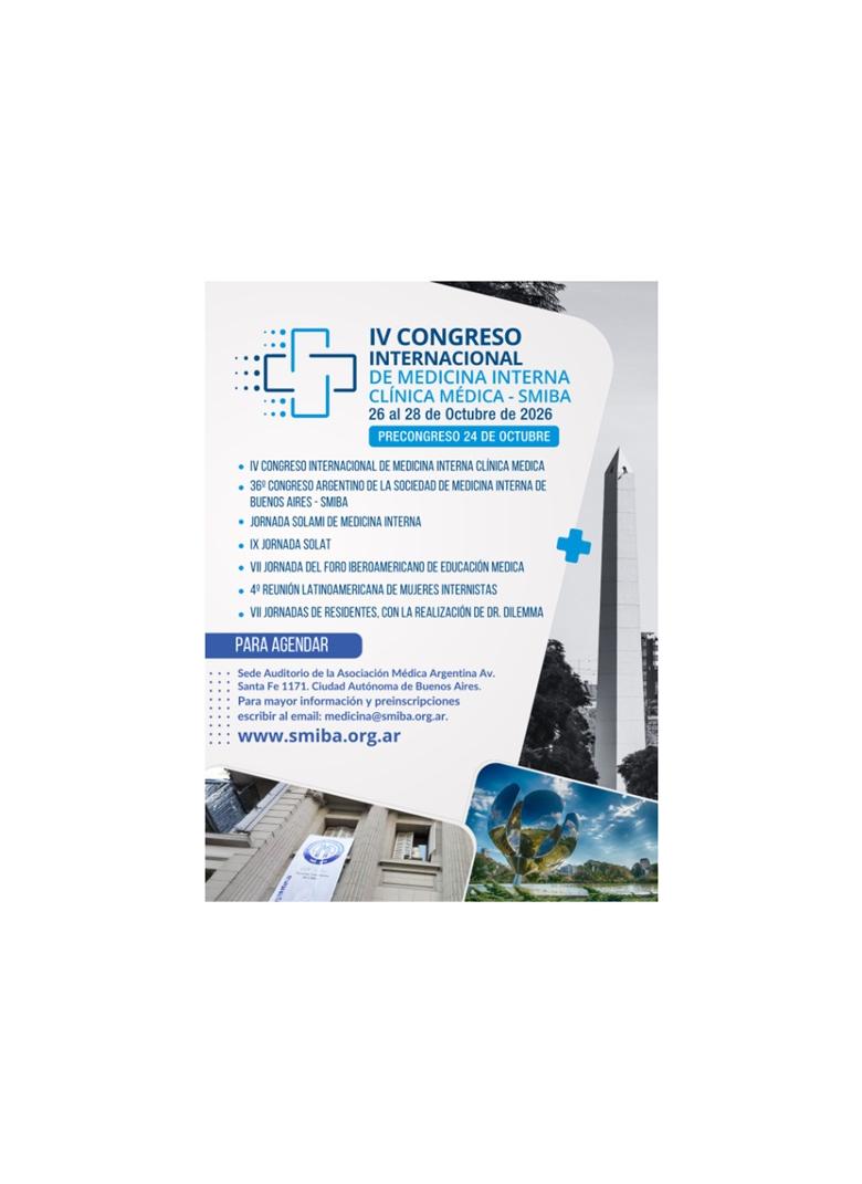 IV Congreso Internacional de Medicina Interna y Clínica Médica SMIBA