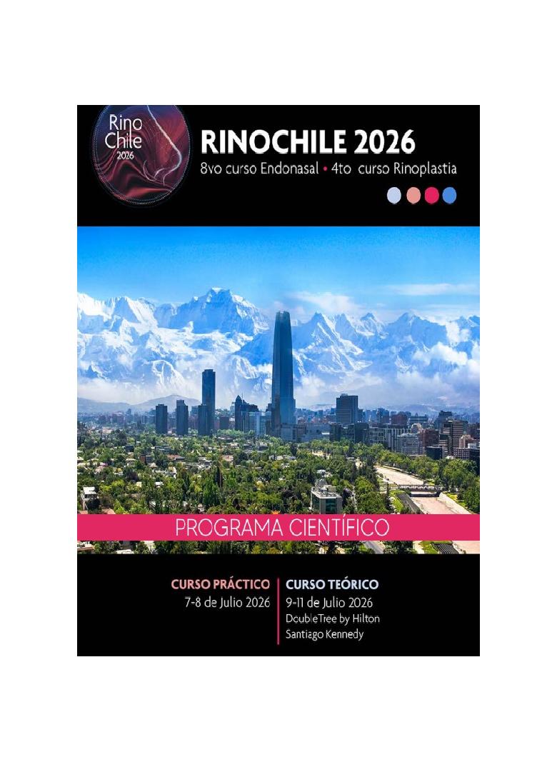 RinoChile 2026 – VIII Curso de Cirugía Endonasal y IV Curso de Rinoplastía