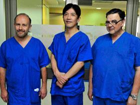 Dres. Humberto Torres,Toshiya Muramatsu y Salvador Villablanca