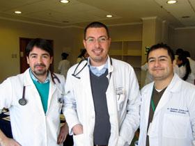 Dres. Rodrigo Guzmán, Cristián Calderón y Gonzalo Ojeda