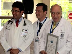 Dres. Jorge Escobar, Christian Pincetti y Benjamín Stockins