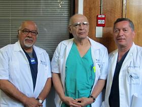 Dres. Samuel Barros, Eduardo O'Ryan y Carlos Aguayo