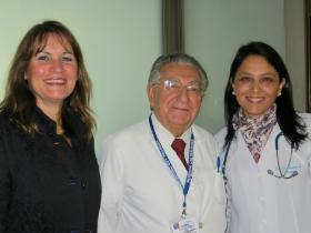 Sra. Patricia Vergara y Dres. Rubén Puentes y Elisa Aranda