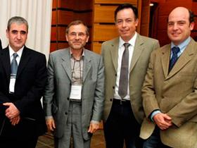 Dres. José Antonio Arraztoa, Denis Querleu, Jorge Tapia y Manuel Donoso