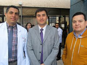 Dr. Camilo Rondón, Sr. Cristian Miranda y Dr. Marcelo Pastenes