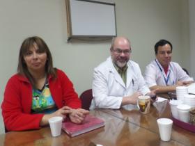 Sra. Bárbara Oelckers y Dres. Jaime García y Mauricio Marin