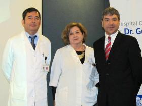 Dres. Arturo San Martín y Carmen Hernández y Sr. Claudio Monsalves
