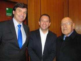 Sr. Luis Alberto Lindermeyer y Dres. Gabriel León y Alberto Moreno
