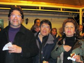 Sr. Ricardo Puebla y Dres. Víctor Farfán y Cecilia Cofré