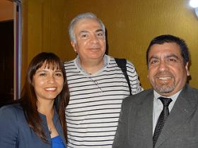 Srta. Leyla Calderón, Dr. Luis Ediap y Sr. Horacio Molina