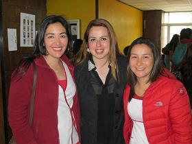 Srtas. Cristina Vargas, Javiera Guzmán y Patricia Jiménez