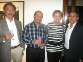 Dres. Abelino Fernández y Jaime Lama, Sra. Ingrid Ramdohr y Dr. José Oyarce