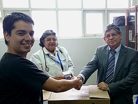 Sr. Nicolás Rivera, Dra. Martha Suárez y Sr. Jorge Bacigalupo