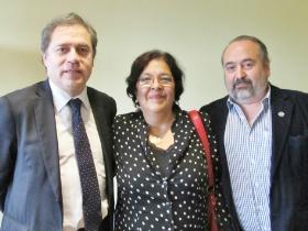 Sr. Hjalmar Carvacho y Dres. Cecilia Stefoni y Francisco Torrijos