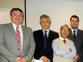 Dres. Michel Bergoing, Benigno Valda, Víctor García, Humberto Pizarro