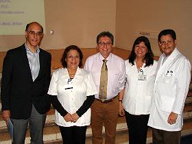 Dres. Jorge Jalil, Ximena Guzmán, Iván Criollo, Dina Miranda y Domingo Montalvo