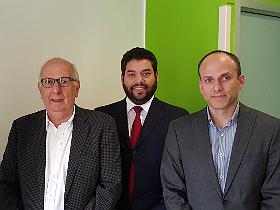 Dr. Carlos Saieh, Sr. Michel Domange y Dr. Miguel Guelfand