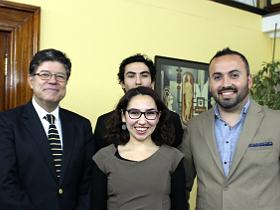 Fernando Corvalán, Valeria Gómez, Víctor Gómez y Juan Maripangue