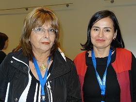 Dra. María Angélica Valdebenito y Srta. Andrea Álvarez