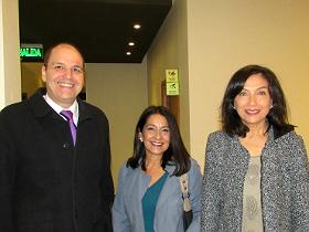 Dr. Hugo Molina, Sra. Irma Fonceca y Dra. Nancy Vega