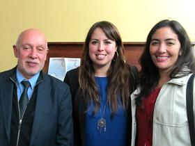 Dr. Jorge Varela, Srta. Javiera Guzmán y Sra. Cristina Vargas