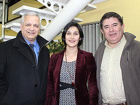 Dr. Alejandro Vásquez, Srta. Pamela Bilbao y Dr. Fernando Cofré