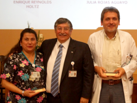Sra. Julia Rojas y Dres. Carlos Altamirano y Enrique Reynolds
