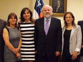Dres. Patricia González, Verónica Gaete, Jorge Las Heras y Paula Margozzini