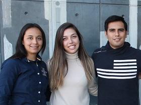 Sres. Mariana Ornelas, Vitória Fernández y Cristopher Rosales