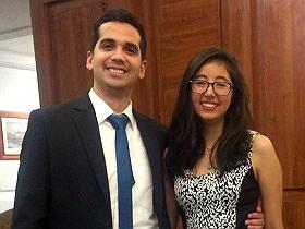 Alumnos UCN Felipe Gallardo y Vanessa Flores