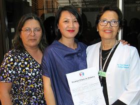 Dras. Irene Gutiérrez, Chiuming Chung y Oriana Valenzuela