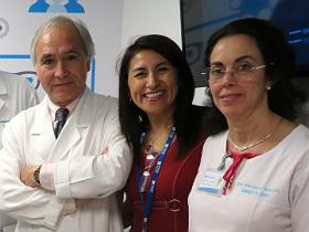Dr. William Stanley, Mt. Claudia Campos y Dra. Verónica Alarcón