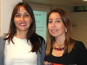 Srtas. Marlen Alarcón y Vinka Versalovic