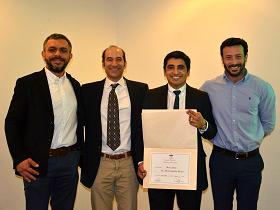Dres. Cristian Barrientos, José Simonetti, Alberto Castellón y Felipe Maturana