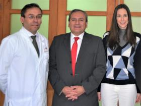 Dr. Ricardo Villarroel, Sr. Rafael Espinoza y Srta. Pilar Santa María